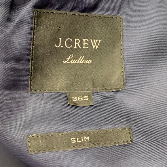 J.CREW Size 36 Short Ludlow Navy Wool Slim Fit Notch Lapel Suit - Picture 7 of 13